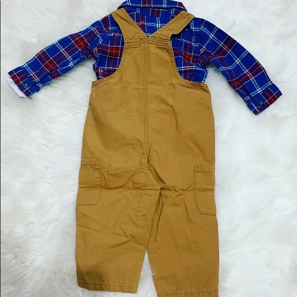 Carter’s 18 month old 2 piece set. (Overalls and flannel). New with tags! - Picture 4 of 9